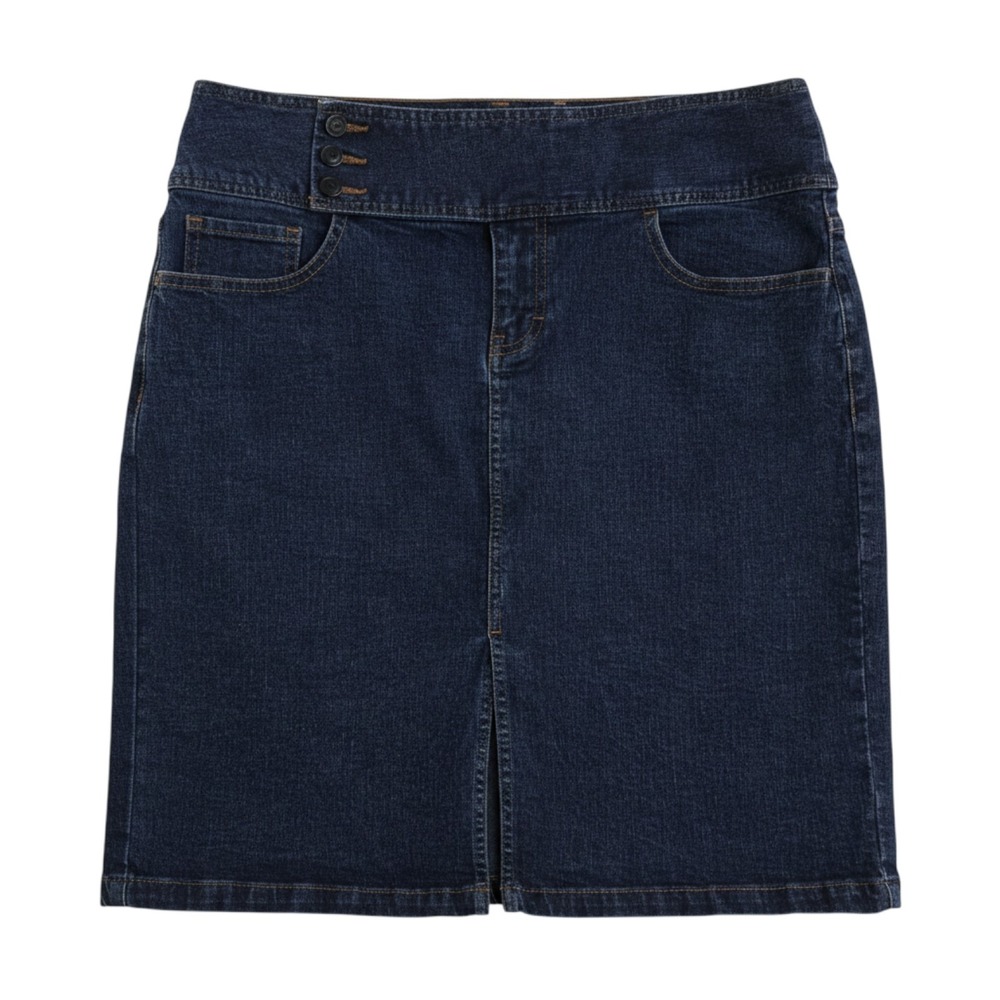 Vintage Y2K Tommy Hilfiger Jean Skirt Women 8 Blue Denim Cotton Blend Above Knee